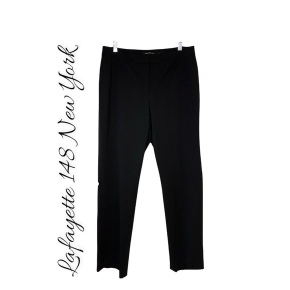 Lafayette 148 New York Pants - LAFAYETTE 148 Italian Stretch Wool Barrow Pant In Black Size 10